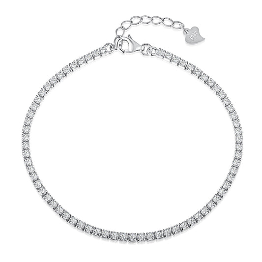 [Vivid Aurora]Radiant Shinning Princess Cut Tennis Bracelet