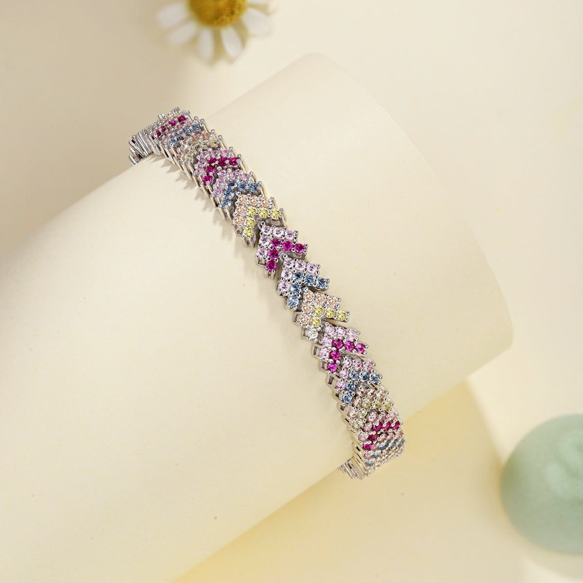 [Vivid Aurora]Ornate Sparkling Round Cut Party Bracelet