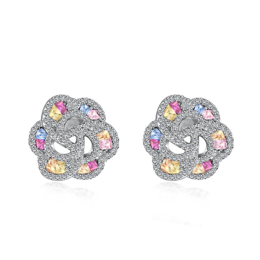 [Vivid Aurora]Exquisite Flower Shape Daily Earrings