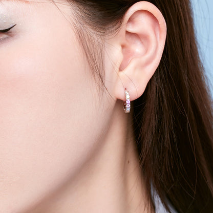 [Vivid Aurora]Radiant Colorful Round Cut Earrings