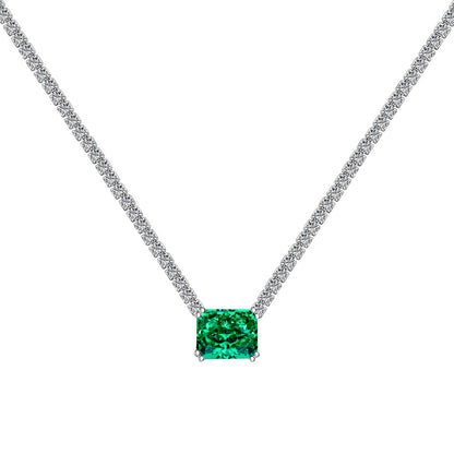 [Vivid Aurora]4.0 Carat Elegant Radiant Cut Necklace